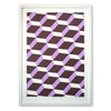 beautiful chocolate brown and lavender geometric shapes screen print
