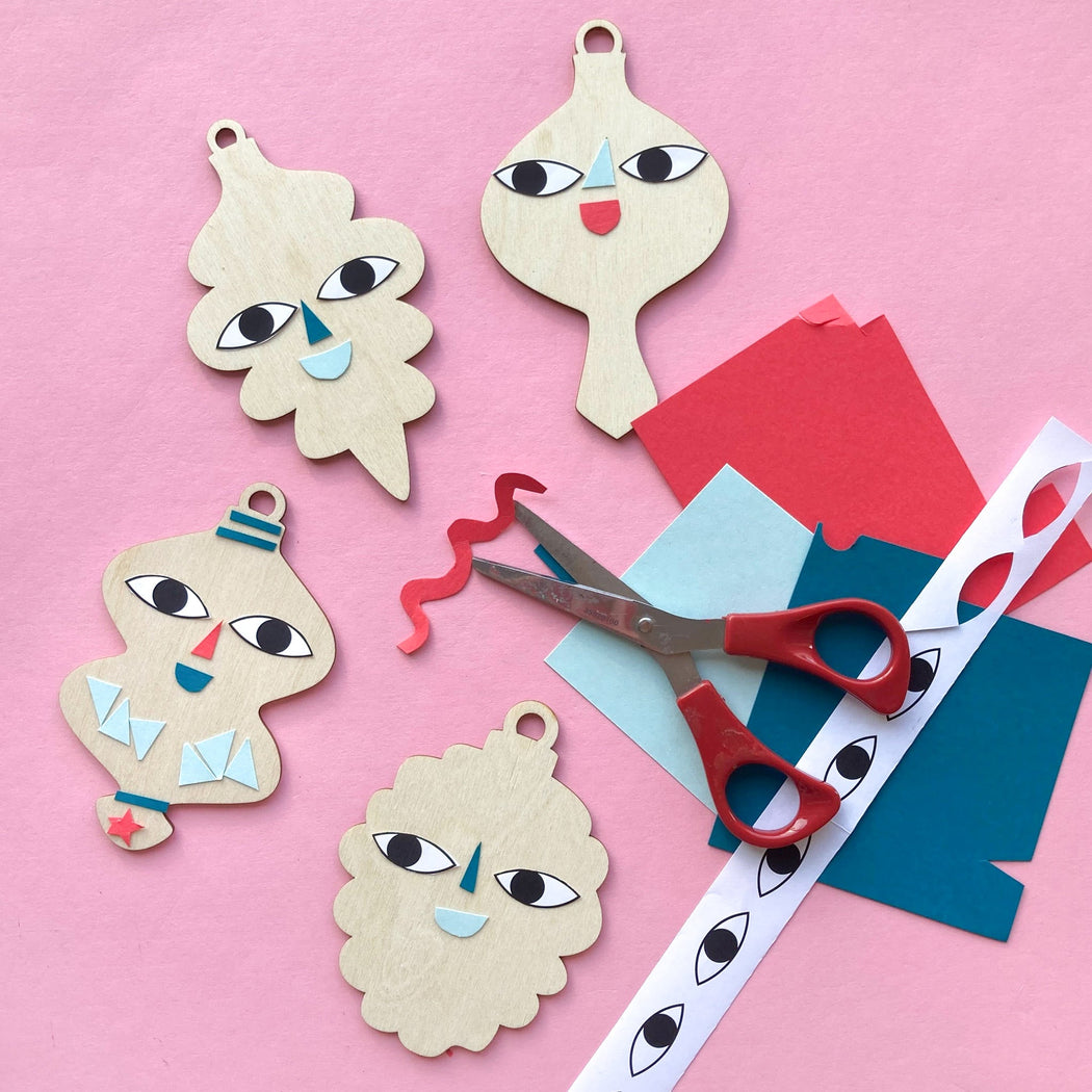 Collage Collage Collaboration Wooden Ornaments Kit