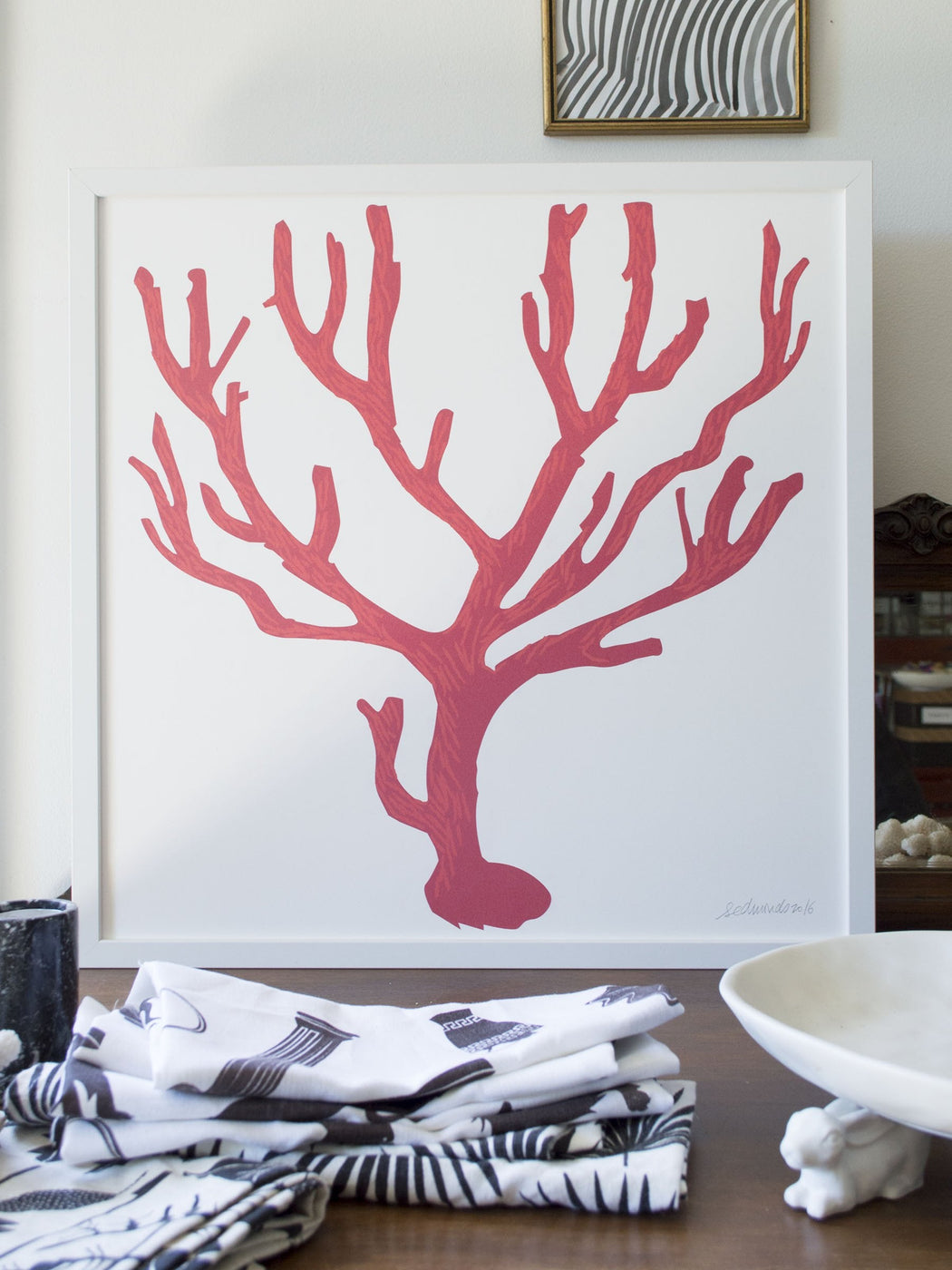 Art Print - Italian Red Coral Print - Sale!